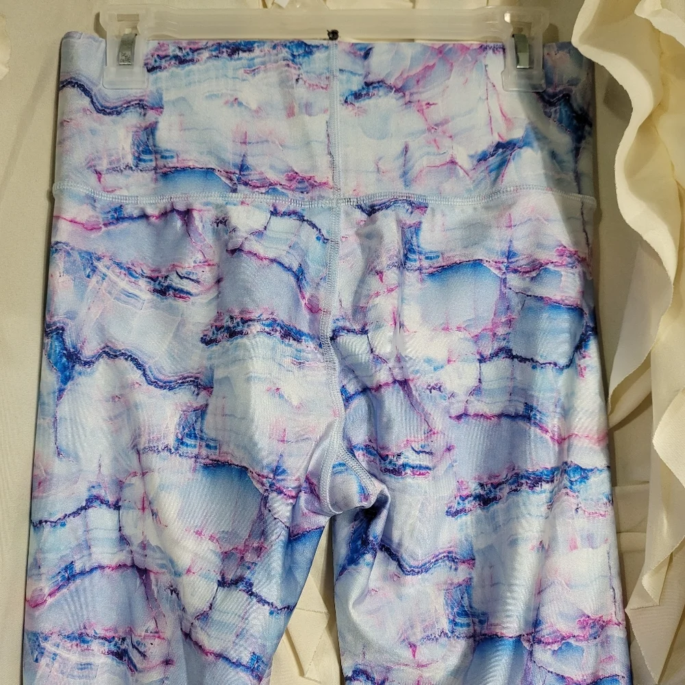 TEREZ Active Super High Band 7/8 Legging in Blue Marble Large - Picture 7 of 13